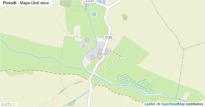 Povodí - mapa části obce