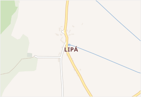 Lipá v obci Třebenice - mapa části obce