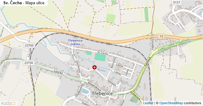 Sv. Čecha - mapa ulice