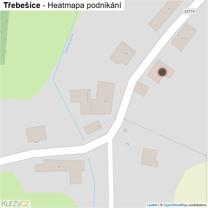 Mapa Třebešice - Firmy v obci.