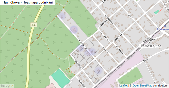 Havlíčkova - mapa podnikání