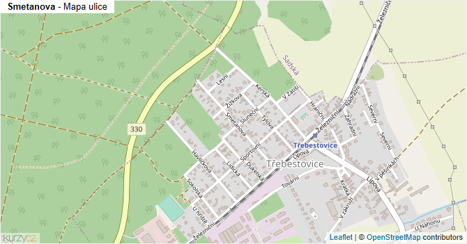Smetanova - mapa ulice
