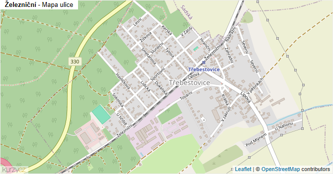 Železniční - mapa ulice