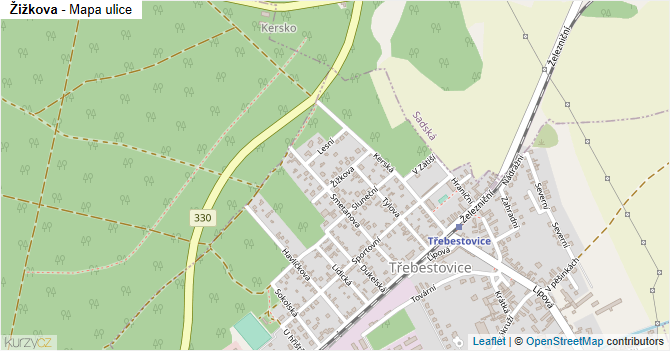 Žižkova - mapa ulice