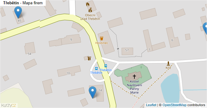 Třebětín - mapa firem