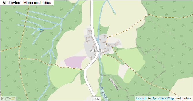 Víckovice - mapa části obce