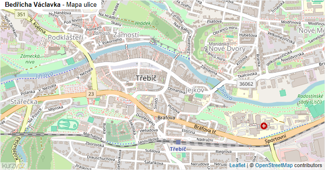 Bedřicha Václavka - mapa ulice
