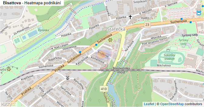 Bisattova - mapa podnikání