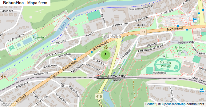 Bohunčina - mapa firem