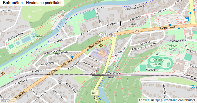 Bohunčina - mapa podnikání