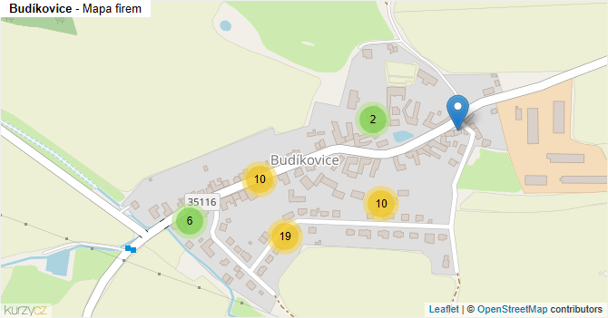 Budíkovice - mapa firem