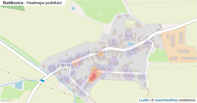 Budíkovice - mapa podnikání