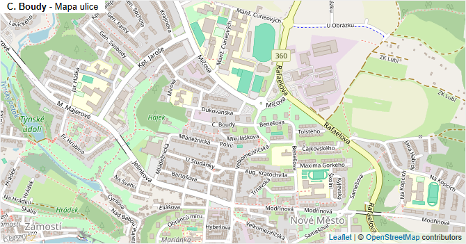 C. Boudy - mapa ulice