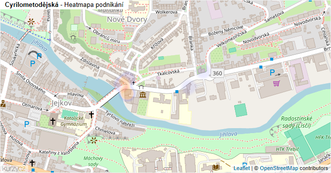 Cyrilometodějská - mapa podnikání