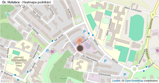 Dr. Holubce - mapa podnikání
