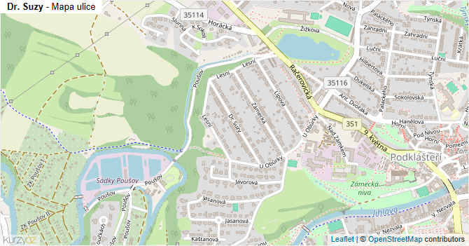Dr. Suzy - mapa ulice