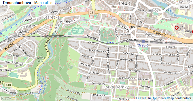 Dreuschuchova - mapa ulice