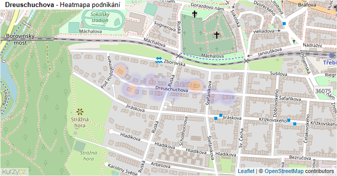 Dreuschuchova - mapa podnikání