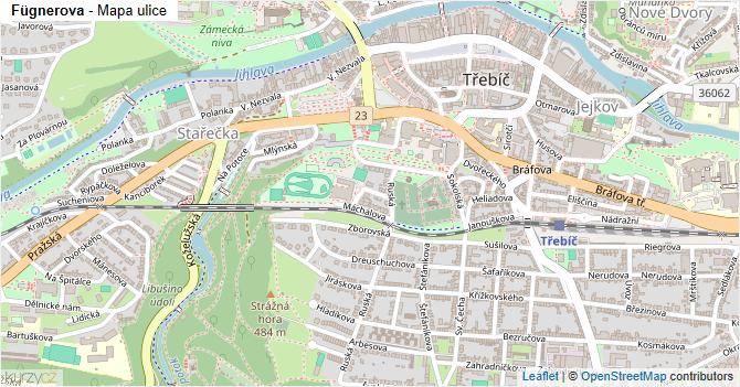 Fügnerova - mapa ulice