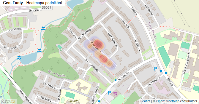 Gen. Fanty - mapa podnikání
