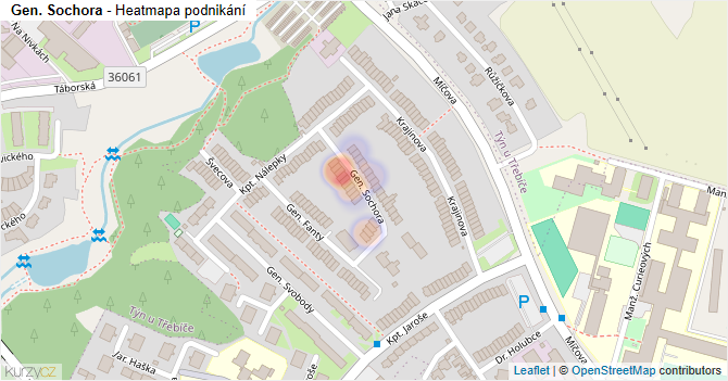 Gen. Sochora - mapa podnikání