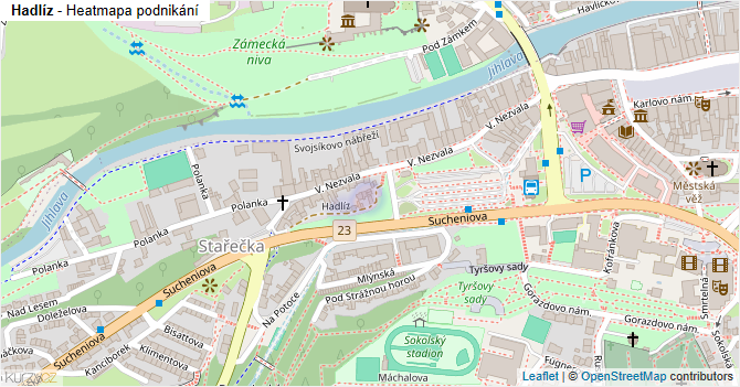 Hadlíz - mapa podnikání