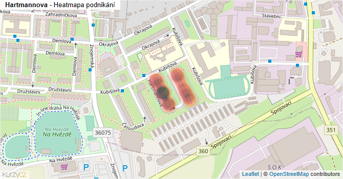Hartmannova - mapa podnikání