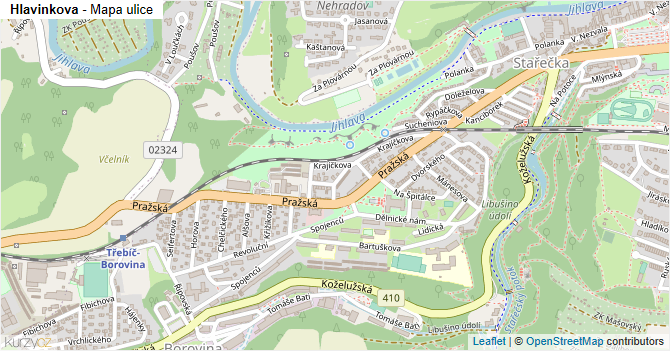 Hlavinkova - mapa ulice