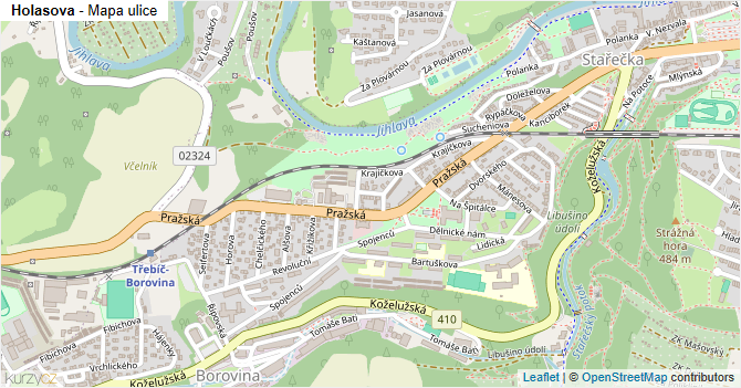 Holasova - mapa ulice