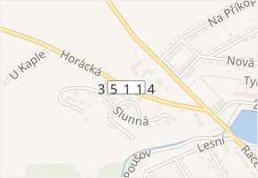 Horácká v obci Třebíč - mapa ulice