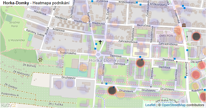 Horka-Domky - mapa podnikání