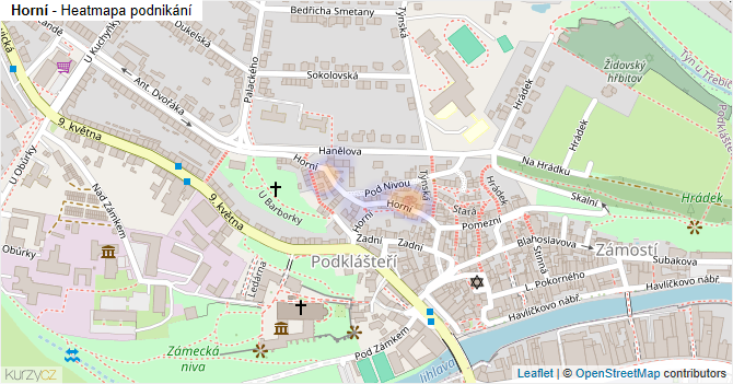 Horní - mapa podnikání