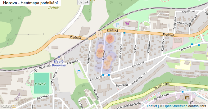 Horova - mapa podnikání