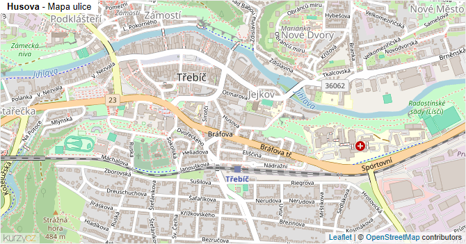 Husova - mapa ulice