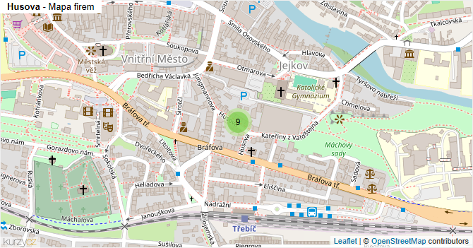 Husova - mapa firem