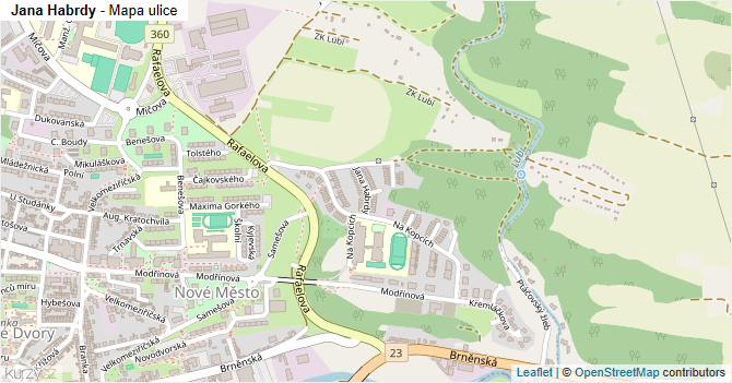 Jana Habrdy - mapa ulice