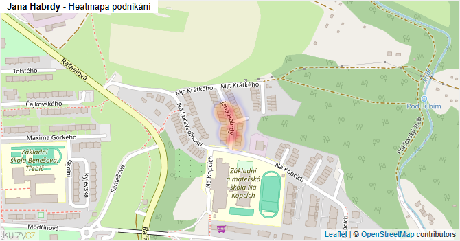 Jana Habrdy - mapa podnikání