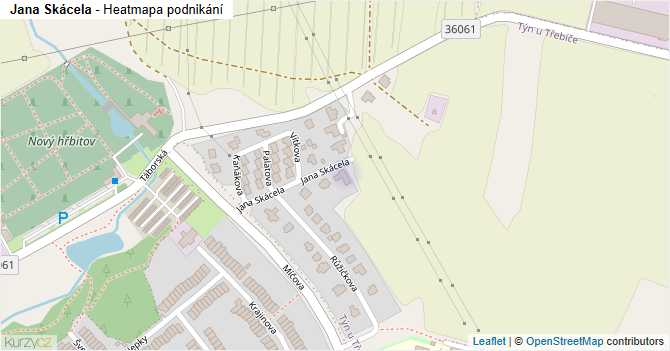 Jana Skácela - mapa podnikání