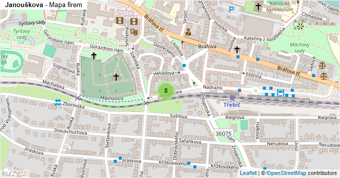 Janouškova - mapa firem