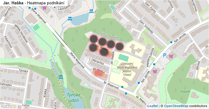 Jar. Haška - mapa podnikání