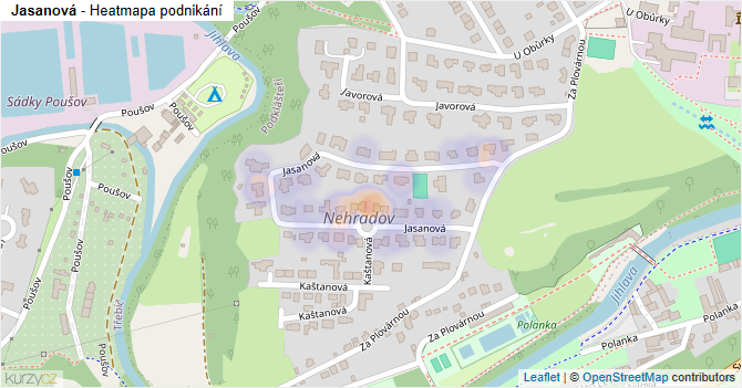 Jasanová - mapa podnikání