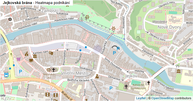 Jejkovská brána - mapa podnikání