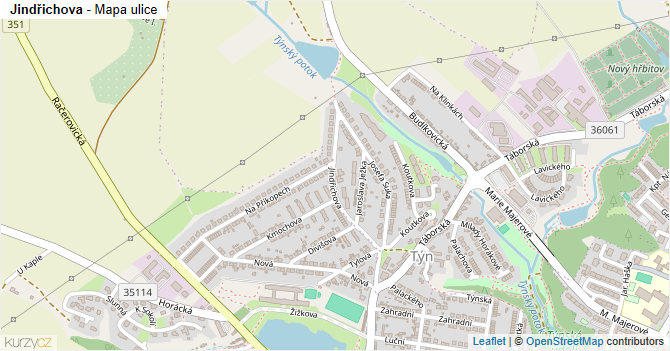 Jindřichova - mapa ulice