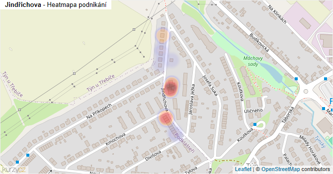 Jindřichova - mapa podnikání