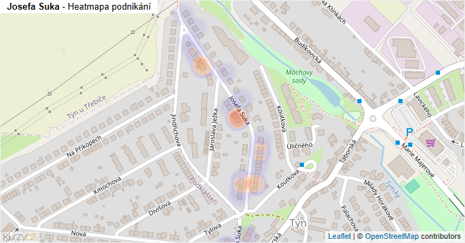 Josefa Suka - mapa podnikání