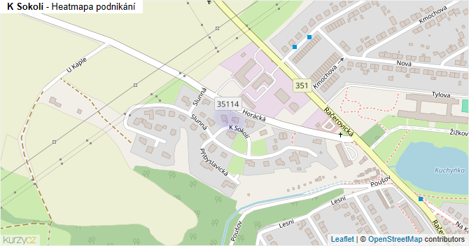 K Sokolí - mapa podnikání