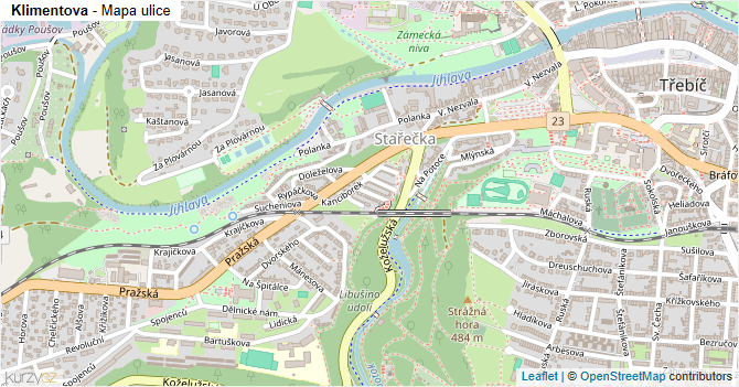 Klimentova - mapa ulice