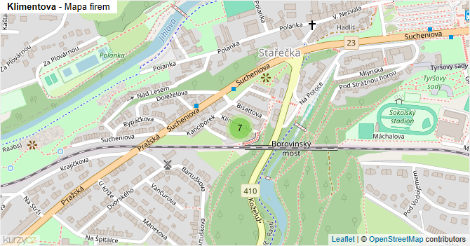 Klimentova - mapa firem
