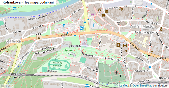 Kofránkova - mapa podnikání