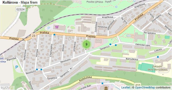 Kollárova - mapa firem